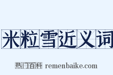 米粒雪近义词是什么意思的图片